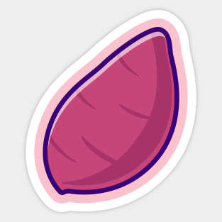 Purple Sweet Potato Cartoon Sticker